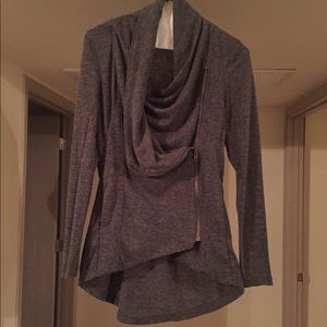 Wrap Sweater with Zipper